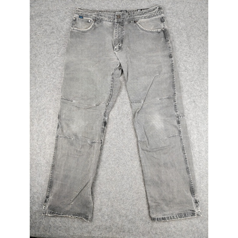 Kuhl Rydr Pants Men's 34x32 Gray Vintage Patina Dye Cotton Canvas Distressed